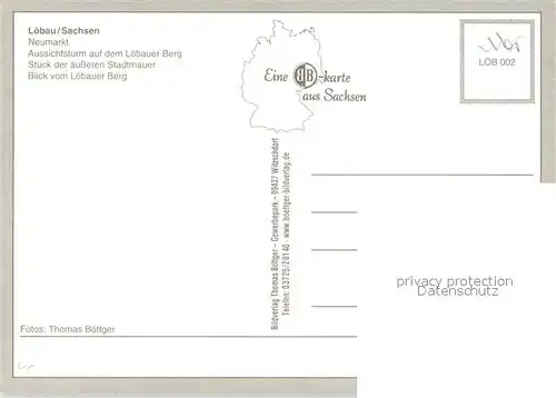 AK / Ansichtskarte Loebau_Sachsen Neumarkt Aussichtsturm auf dem Loebauer Berg Stadtmauer  Loebau Sachsen