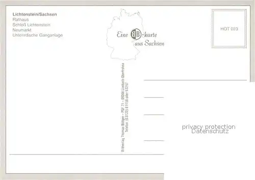 AK / Ansichtskarte Lichtenstein_Sachsen Rathaus Schloss Neumarkt Unterirdische Ganganlage Lichtenstein_Sachsen