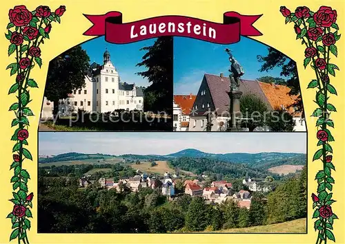 AK / Ansichtskarte Lauenstein_Erzgebirge Schloss Falknerbrunnen  Lauenstein_Erzgebirge