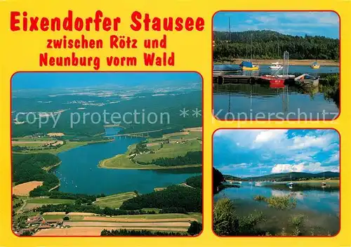 AK / Ansichtskarte Roetz_Niederbayern Eixendorfer Stausee Fliegeraufnahme Roetz Niederbayern