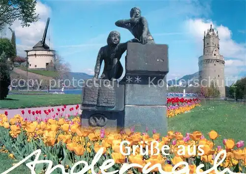 AK / Ansichtskarte Andernach Skulptur in Parkanlage  Andernach