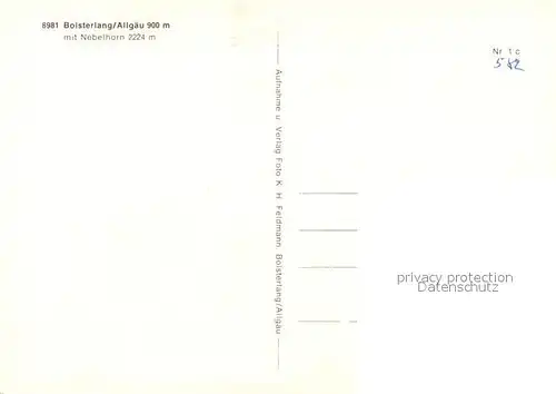 AK / Ansichtskarte Bolsterlang mit Nebelhorn Bolsterlang
