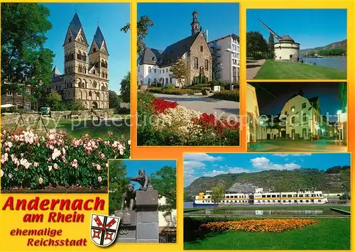 AK / Ansichtskarte Andernach Rheinpartie Dom  Andernach