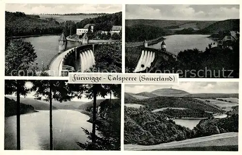 AK / Ansichtskarte Fuerwiggetalsperre Teilansichten Fuerwiggetalsperre