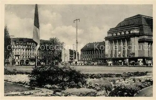 AK / Ansichtskarte Leipzig Am Hauptbahnhof Leipzig