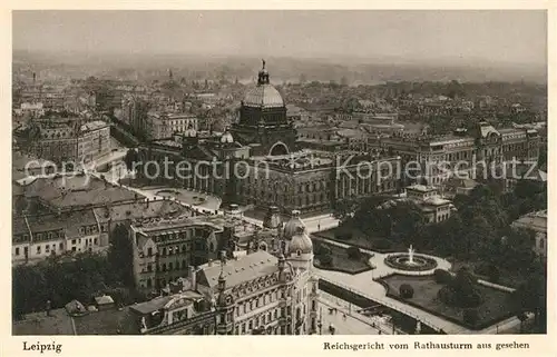 AK / Ansichtskarte Leipzig Blick vom Rathausturm zum Reichsgericht  Leipzig