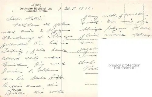 AK / Ansichtskarte Leipzig Deutsche Buecherei und Russische Kirche Leipzig
