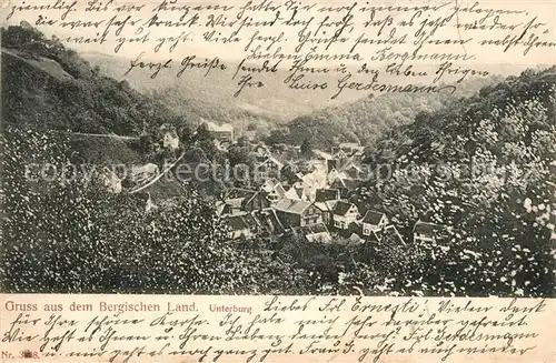 AK / Ansichtskarte Unterburg_Solingen Panorama Unterburg Solingen