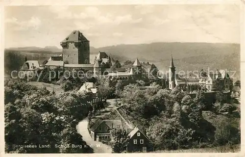 AK / Ansichtskarte Burg_Wupper Schloss Burg Burg Wupper