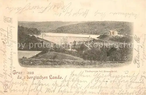 AK / Ansichtskarte Remscheid Thalsperre Remscheid