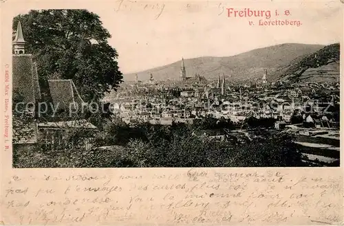 AK / Ansichtskarte Freiburg_Breisgau Blick vom Lorettoberg Freiburg Breisgau