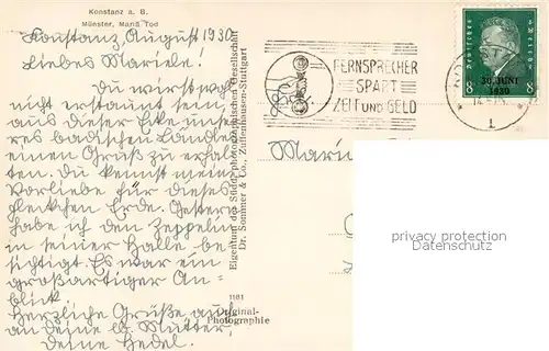 AK / Ansichtskarte Konstanz_Bodensee Muenster Maria Tod Konstanz_Bodensee