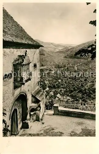 AK / Ansichtskarte Gernsbach Schloss Eberstein Haupteingang zur Terrassengaststaette mit Blick ins Murgtal Gernsbach