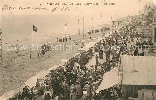 AK / Ansichtskarte Saint Aubin sur Mer_Calvados En Fete Saint Aubin sur Mer