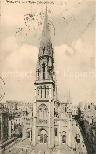 AK / Ansichtskarte Nantes_Loire_Atlantique Eglise Saint Nicolas Nantes_Loire_Atlantique