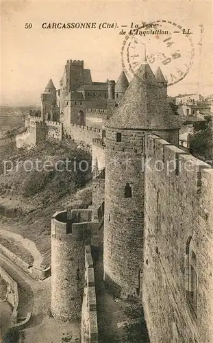 AK / Ansichtskarte Carcassonne La Tour de l Inquisition Carcassonne