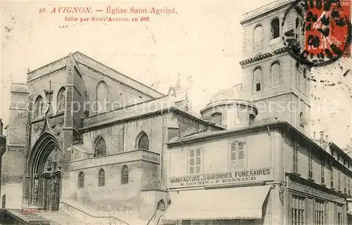 AK / Ansichtskarte Avignon_Vaucluse Eglise Saint Agricol batie par Saint Agricol Avignon Vaucluse