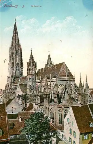 AK / Ansichtskarte Freiburg_Breisgau Muenster Freiburg Breisgau