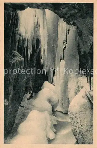 AK / Ansichtskarte Garmisch Partenkirchen Eisgebilde in der Partnachklamm Garmisch Partenkirchen