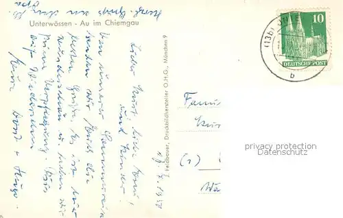 AK / Ansichtskarte Unterwoessen Au im Chiemgau Unterwoessen