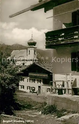 AK / Ansichtskarte Wamberg_Garmisch Partenkirchen Dorfmotiv mit Kirche Wamberg