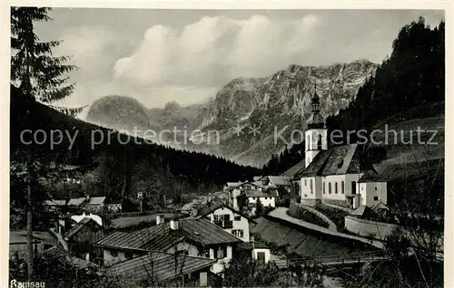 AK / Ansichtskarte Ramsau_Berchtesgaden Panorama mit Kirche Ramsau Berchtesgaden
