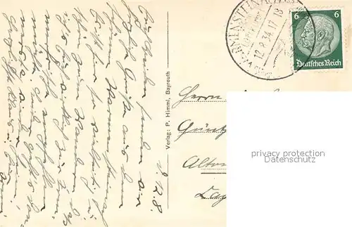 AK / Ansichtskarte Warmensteinach Fichtelgebirge mit Helle Glocke Warmensteinach