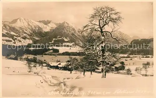 AK / Ansichtskarte Fischen_Allgaeu Panorama mit Nebelhorn Fischen Allgaeu