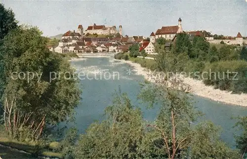 AK / Ansichtskarte Fuessen_Allgaeu Partie am Lech Fuessen Allgaeu