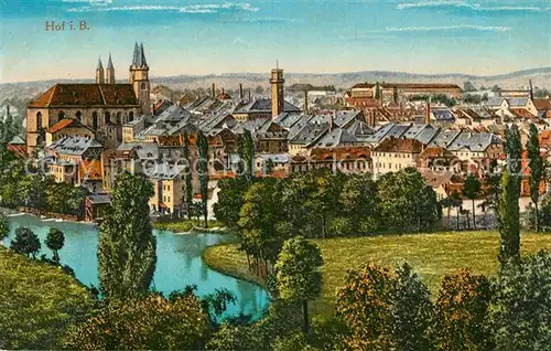 AK / Ansichtskarte Hof_Saale Panorama Hof_Saale