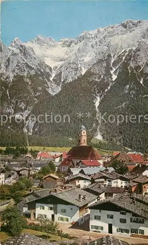 AK / Ansichtskarte Mittenwald_Bayern mit Karwendel Mittenwald Bayern