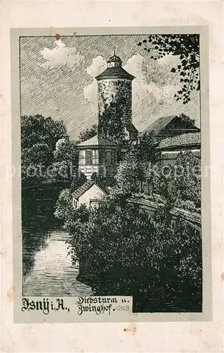 AK / Ansichtskarte Isny_Allgaeu Diebsturm und Zwinghof Isny Allgaeu