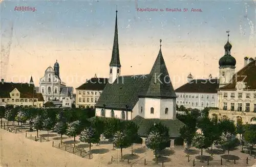 AK / Ansichtskarte Altoetting Kapellplatz und Basilika St Anna Altoetting