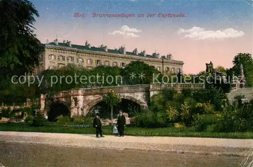 AK / Ansichtskarte Metz_Moselle Brunnenanlagen an der Esplanade Metz_Moselle