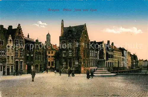 AK / Ansichtskarte Bruges_Flandre Place Jean van Eyck Bruges_Flandre