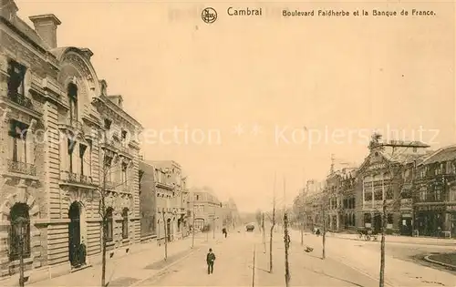 AK / Ansichtskarte Cambrai Boulevard Faidherbe et la Banque de France Cambrai