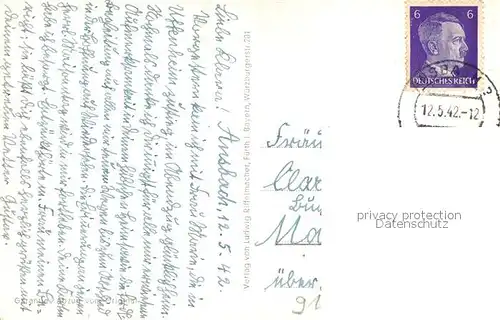 AK / Ansichtskarte Ansbach_Mittelfranken St Gumbertuskirche und Stadthaus Ansbach Mittelfranken