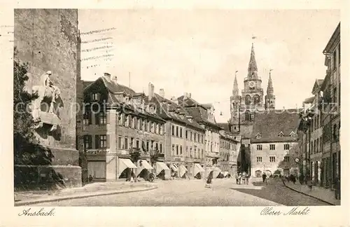 AK / Ansichtskarte Ansbach_Mittelfranken Oberer Markt Ansbach Mittelfranken