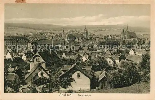 AK / Ansichtskarte Ansbach_Mittelfranken Panorama Ansbach Mittelfranken