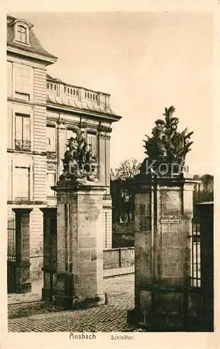 AK / Ansichtskarte Ansbach_Mittelfranken Schlosstor Ansbach Mittelfranken