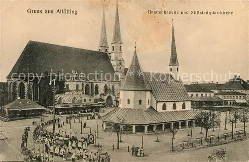 AK / Ansichtskarte Altoetting Gnadenkapelle und Stiftstadtpfarrkirche Altoetting