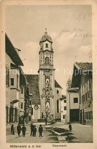 AK / Ansichtskarte Mittenwald_Bayern Obermarkt Mittenwald Bayern