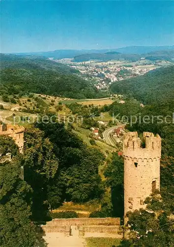 AK / Ansichtskarte Heppenheim_Bergstrasse Blick von der Starkenburg auf Stadtteil Kirschhausen Heppenheim_Bergstrasse