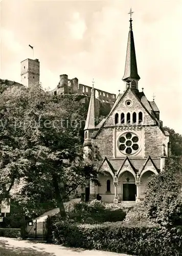 AK / Ansichtskarte Koenigstein_Taunus Evangelische Immanuelkirche von 1888 Burgruine Koenigstein_Taunus