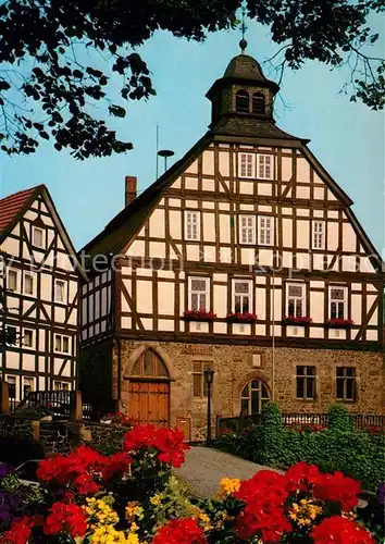 AK / Ansichtskarte Homberg_Efze Rathaus Fachwerkhaus Homberg Efze