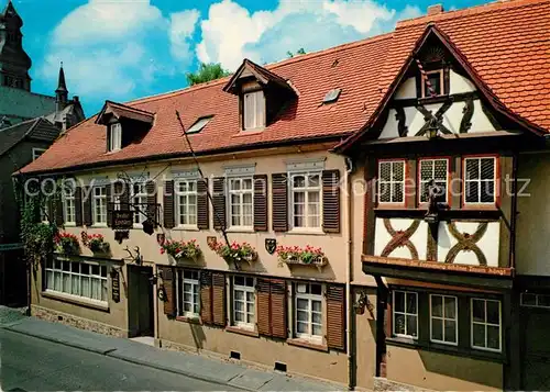 AK / Ansichtskarte Hofheim_Taunus Historischer Gasthof Landsberg mit kurfuerstlich Mainzischem Zollerker Hofheim Taunus