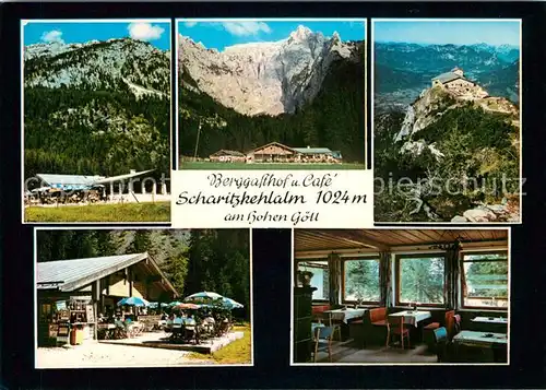 AK / Ansichtskarte Berchtesgaden Berggasthof Cafe Scharitzkehlalm am Hohen Goell Alpenpanorama Berchtesgaden