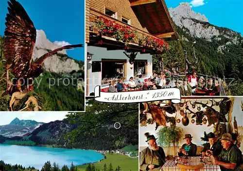 AK / Ansichtskarte Nesselwaengle_Tirol Alpengasthof Adlerhorst Ausflugsziel Tannheimer Tal Raubvogel Adler Nesselwaengle_Tirol