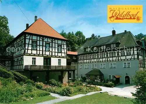 AK / Ansichtskarte Burgbernheim Waldgasthof Wildbad Fachwerkhaus Burgbernheim