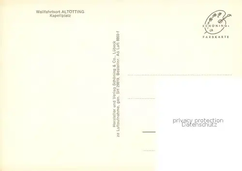 AK / Ansichtskarte Altoetting Kapellplatz Fliegeraufnahme Altoetting